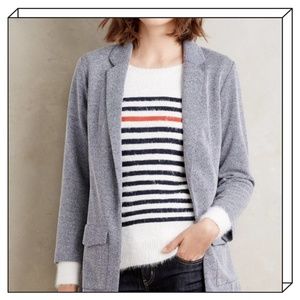 Anthropologie Cartonnier Marled Knit Blazer Medium